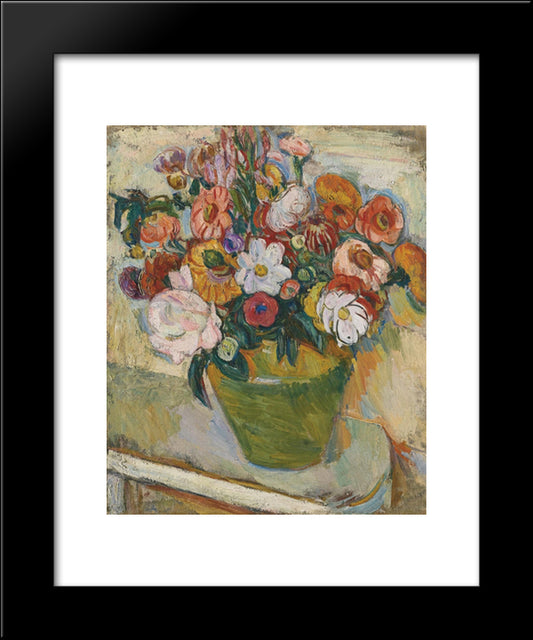 Still Life 20x24 Black Modern Wood Framed Art Print Poster by Manievich, Abraham