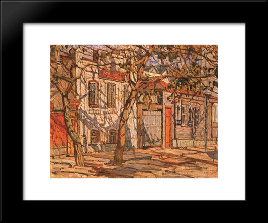 Street In A Provincial Town 20x24 Black Modern Wood Framed Art Print Poster by Manievich, Abraham