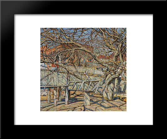 The Spring Sun 20x24 Black Modern Wood Framed Art Print Poster by Manievich, Abraham