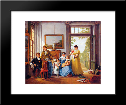 Hendrik Weymans And His Family 20x24 Black Modern Wood Framed Art Print Poster by van Strij, Abraham