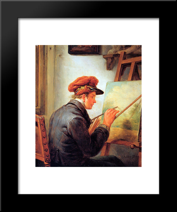 The Artist'S Son 20x24 Black Modern Wood Framed Art Print Poster by van Strij, Abraham