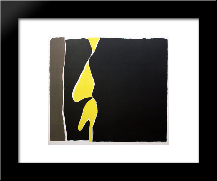 Hommage To The First Monk Immolating Himself In Saigon 20x24 Black Modern Wood Framed Art Print Poster by Yunkers, Adja