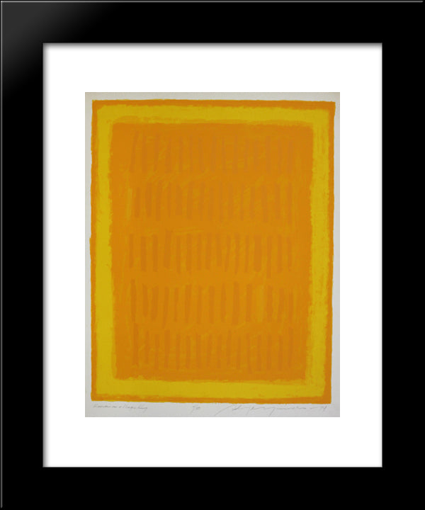 Requiem For A Virgin King 20x24 Black Modern Wood Framed Art Print Poster by Yunkers, Adja