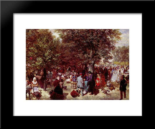 Afternoon In The Tuileries Gardens 20x24 Black Modern Wood Framed Art Print Poster by Menzel, Adolph