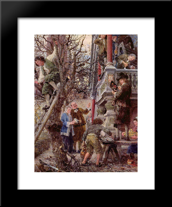 Beati Possidentes (Blessed Are Those Who Have) 20x24 Black Modern Wood Framed Art Print Poster by Menzel, Adolph