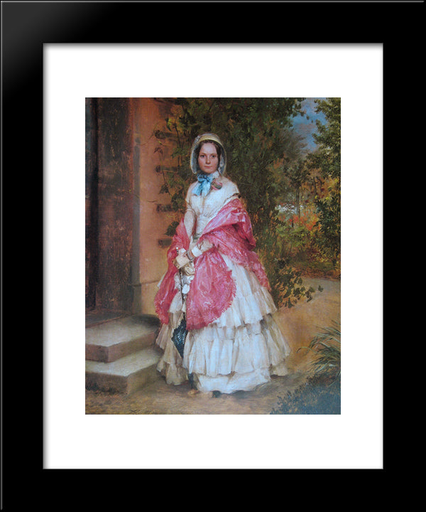 Clara Schmidt Von Knobelsdorff Ready To Go Out 20x24 Black Modern Wood Framed Art Print Poster by Menzel, Adolph