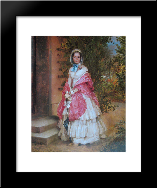 Clara Schmidt Von Knobelsdorff Ready To Go Out 20x24 Black Modern Wood Framed Art Print Poster by Menzel, Adolph