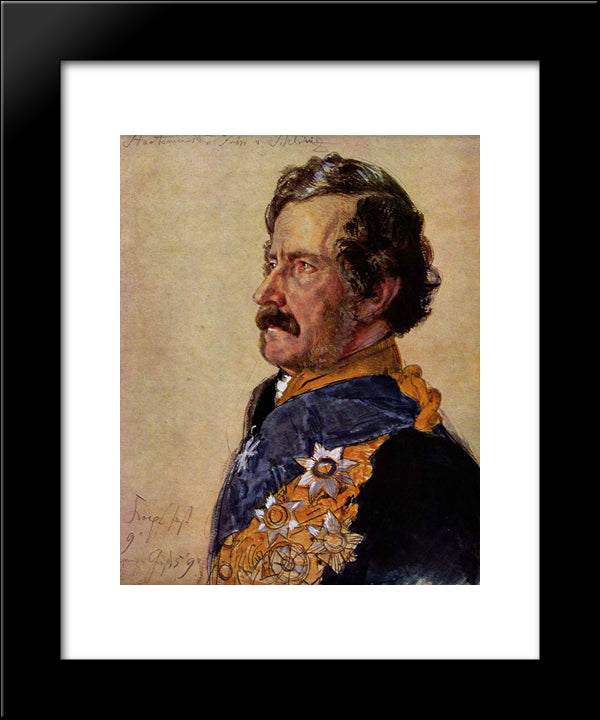 Staatsminister Freiherr Von Schleinitz 20x24 Black Modern Wood Framed Art Print Poster by Menzel, Adolph