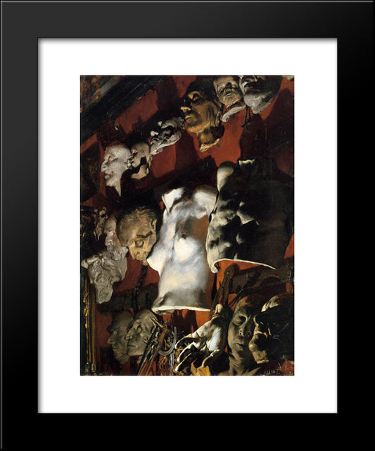 The Studio Wall 20x24 Black Modern Wood Framed Art Print Poster by Menzel, Adolph