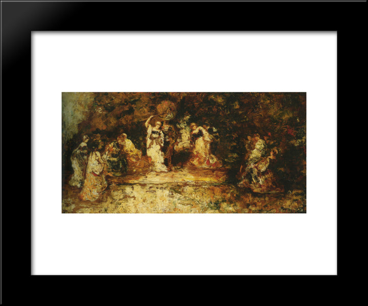 Stage 20x24 Black Modern Wood Framed Art Print Poster by Monticelli, Adolphe Joseph Thomas