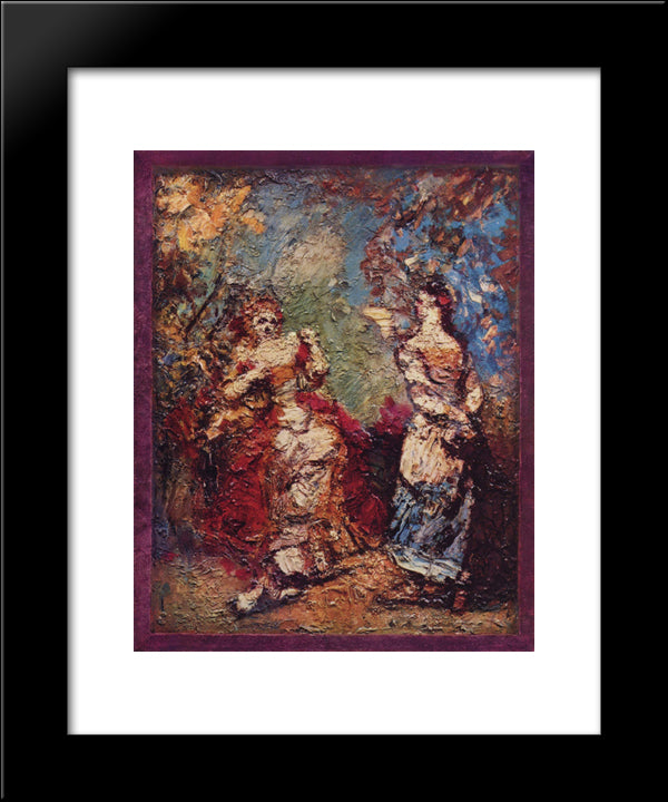 The Precious Ridiculous 20x24 Black Modern Wood Framed Art Print Poster by Monticelli, Adolphe Joseph Thomas