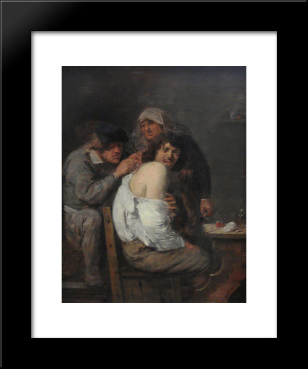 The Back Operation 20x24 Black Modern Wood Framed Art Print Poster by Brouwer, Adriaen