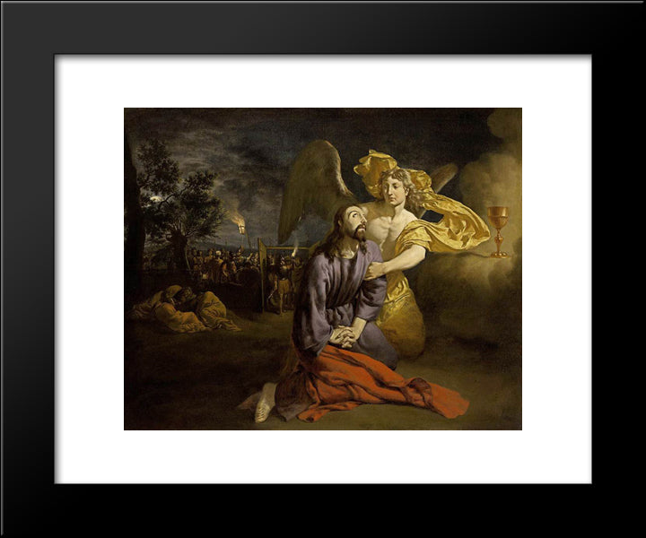 Agony In The Garden 20x24 Black Modern Wood Framed Art Print Poster by Velde, Adriaen van de