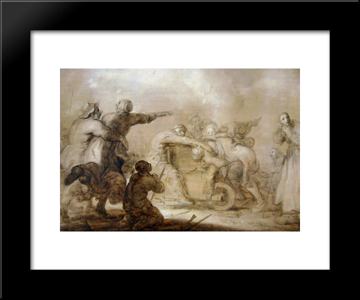 Altogether Too Stupid! 20x24 Black Modern Wood Framed Art Print Poster by Venne, Adriaen van de