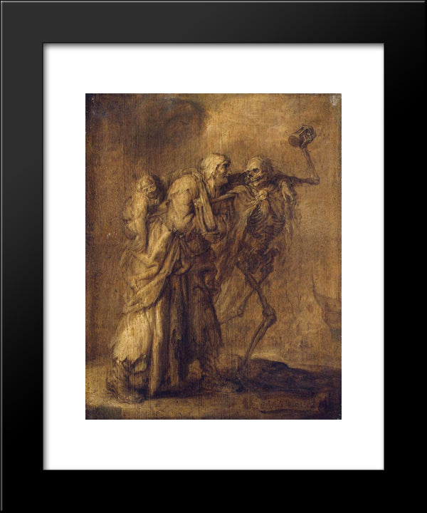 Dance Of Death 20x24 Black Modern Wood Framed Art Print Poster by Venne, Adriaen van de
