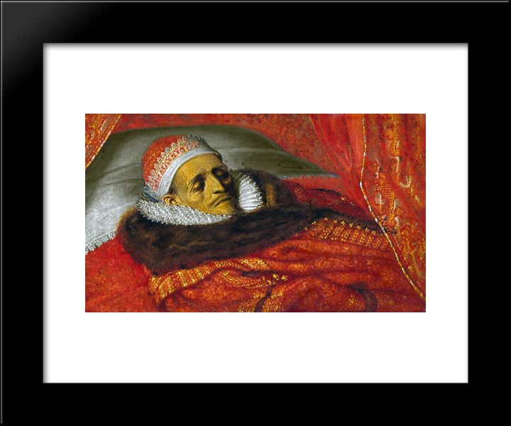 Maurice (1567-1625), Prince Of Orange, Lying In State 20x24 Black Modern Wood Framed Art Print Poster by Venne, Adriaen van de