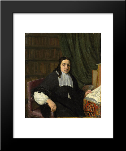 Portrait Of A Scholar 20x24 Black Modern Wood Framed Art Print Poster by Ostade, Adriaen van