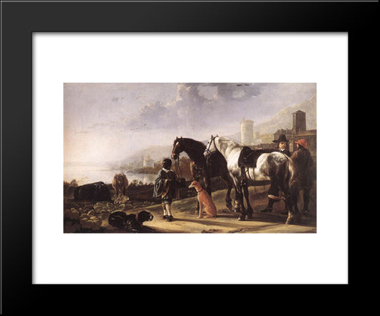 The Negro Page 20x24 Black Modern Wood Framed Art Print Poster by Cuyp, Aelbert