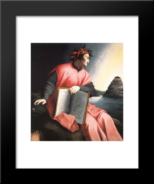 Allegorical Portrait Of Dante 20x24 Black Modern Wood Framed Art Print Poster by Bronzino, Agnolo