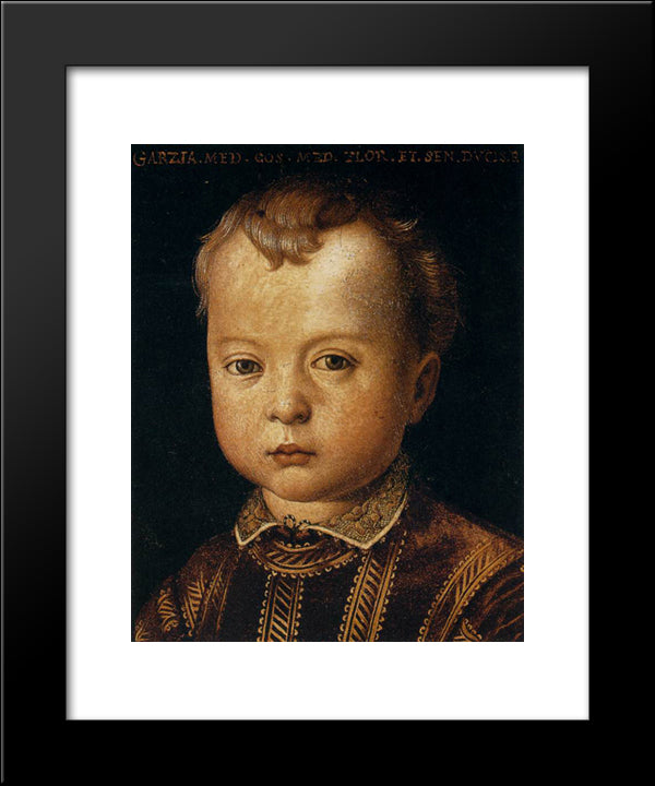 Garcia De' Medici 20x24 Black Modern Wood Framed Art Print Poster by Bronzino, Agnolo