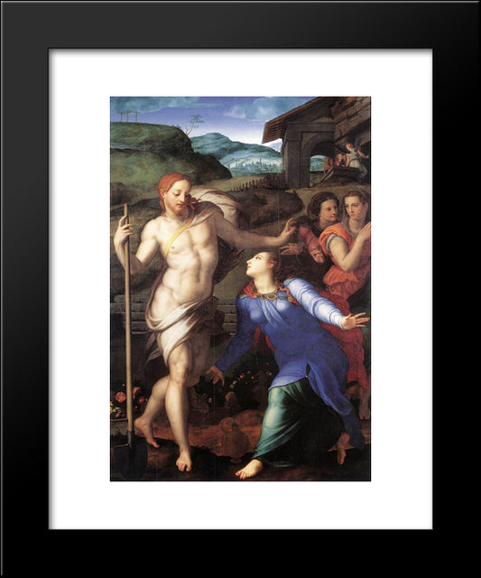 Noli Me Tangere 20x24 Black Modern Wood Framed Art Print Poster by Bronzino, Agnolo