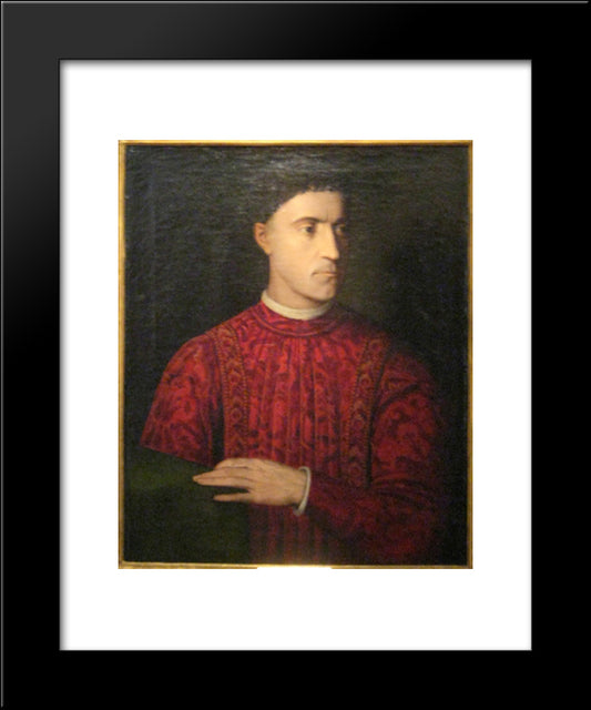 Pietro De' Medici 20x24 Black Modern Wood Framed Art Print Poster by Bronzino, Agnolo