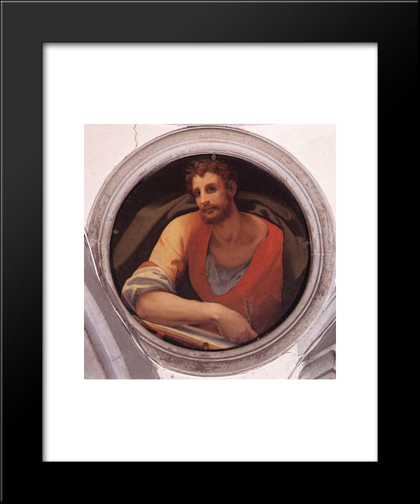 St. Mark 20x24 Black Modern Wood Framed Art Print Poster by Bronzino, Agnolo