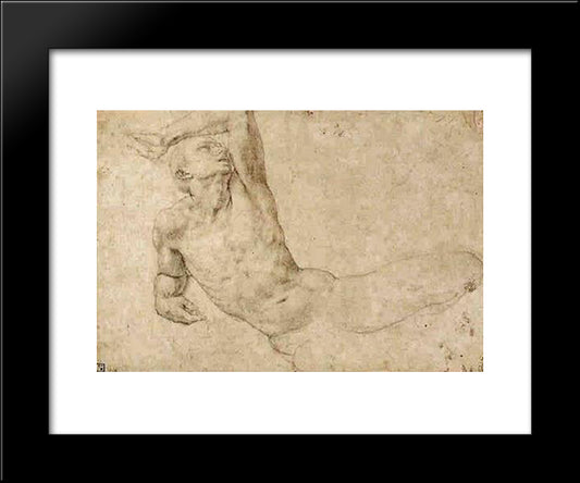 Study For A Resurrection 20x24 Black Modern Wood Framed Art Print Poster by Bronzino, Agnolo