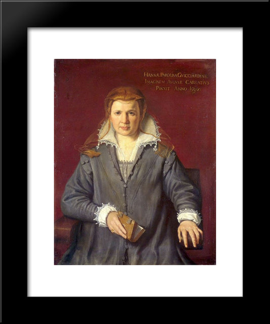 Ann Parolini Guicciardini 20x24 Black Modern Wood Framed Art Print Poster by Carracci, Agostino