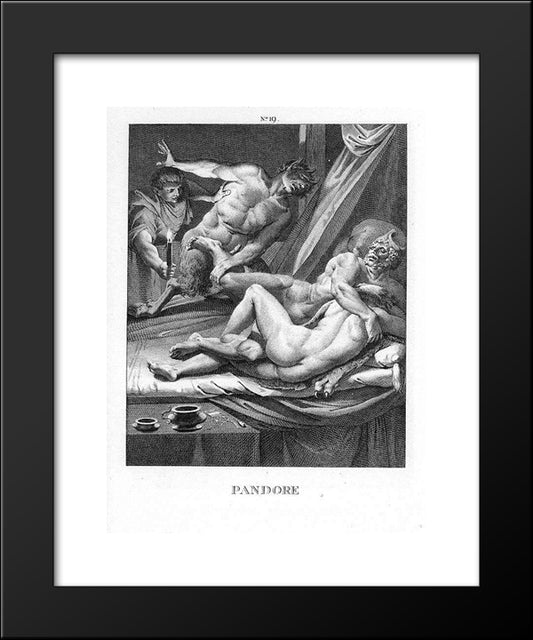 Pandora 20x24 Black Modern Wood Framed Art Print Poster by Carracci, Agostino