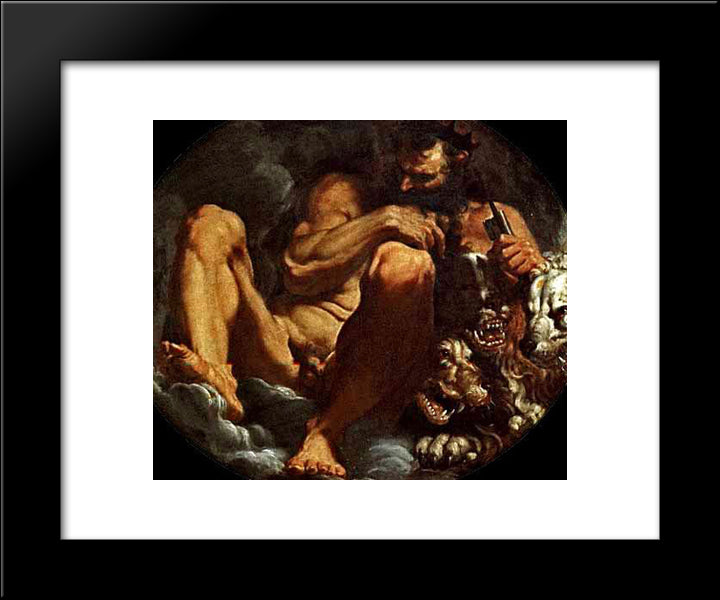 Pluto 20x24 Black Modern Wood Framed Art Print Poster by Carracci, Agostino