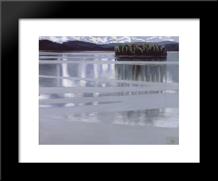 Lake Keitele 20x24 Black Modern Wood Framed Art Print Poster by Gallen Kallela, Akseli