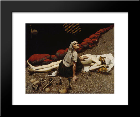 Lemminkainen'S Mother 20x24 Black Modern Wood Framed Art Print Poster by Gallen Kallela, Akseli