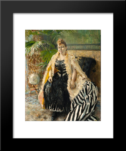 Parisienne 20x24 Black Modern Wood Framed Art Print Poster by Gallen Kallela, Akseli