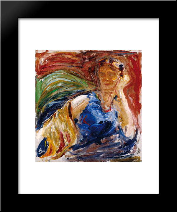 Portrait Of Phyllis Sjostrom 20x24 Black Modern Wood Framed Art Print Poster by Gallen Kallela, Akseli