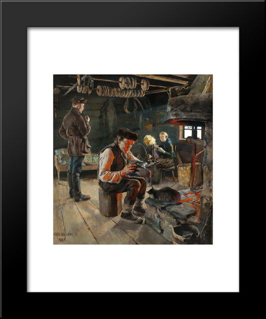 Rustic Life 20x24 Black Modern Wood Framed Art Print Poster by Gallen Kallela, Akseli