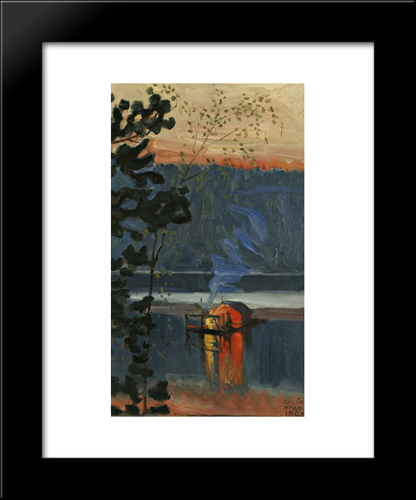 Stockflotte 20x24 Black Modern Wood Framed Art Print Poster by Gallen Kallela, Akseli