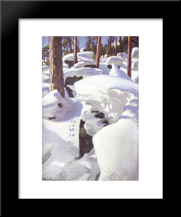 The Lair Of The Lynx 20x24 Black Modern Wood Framed Art Print Poster by Gallen Kallela, Akseli