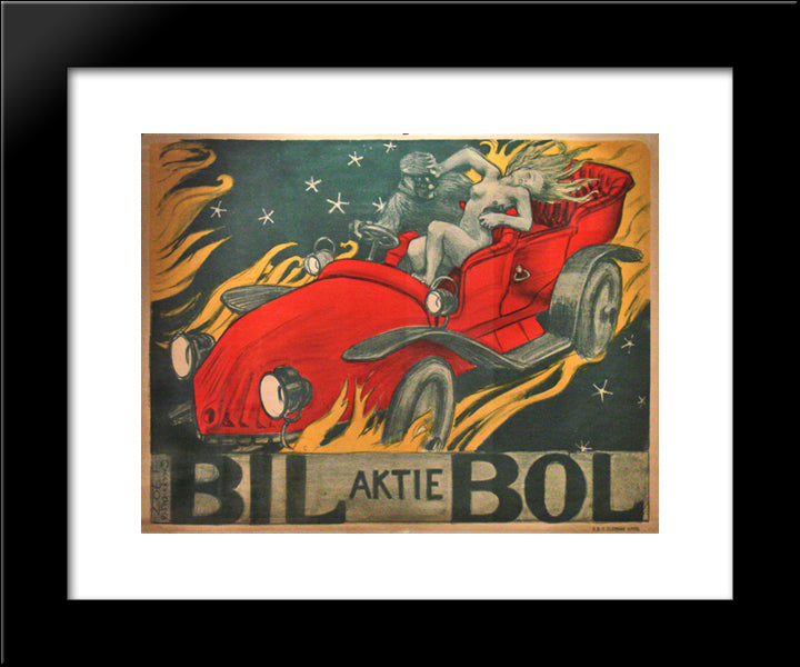 The Poster Bilbol 20x24 Black Modern Wood Framed Art Print Poster by Gallen Kallela, Akseli