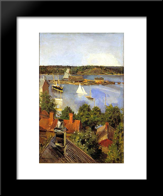 View From North Quay 20x24 Black Modern Wood Framed Art Print Poster by Gallen Kallela, Akseli