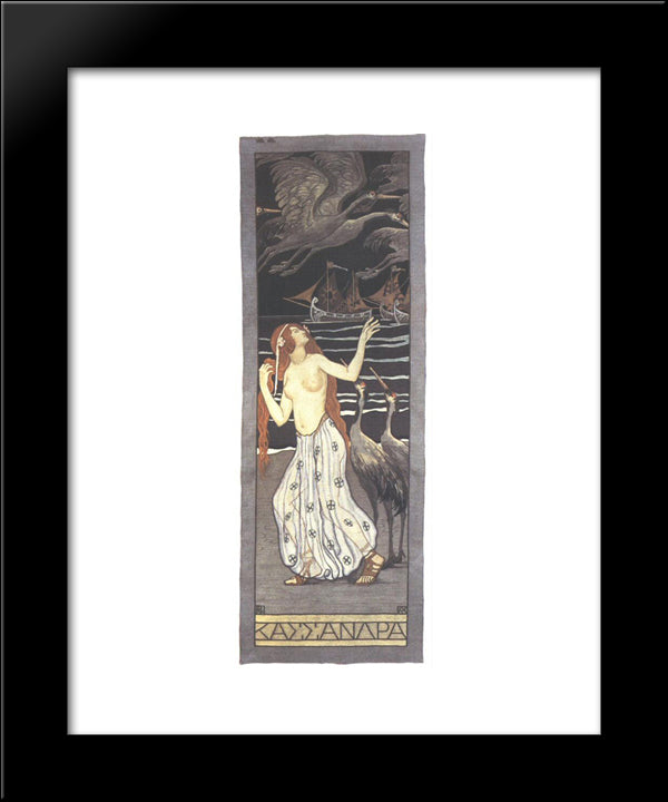 Cassandra 20x24 Black Modern Wood Framed Art Print Poster by Korosfoi Kriesch, Aladar