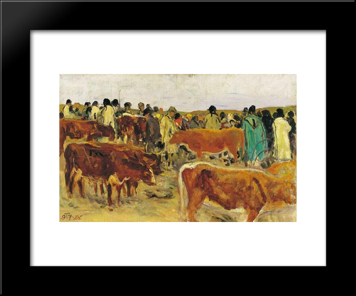 Fair 20x24 Black Modern Wood Framed Art Print Poster by Korosfoi Kriesch, Aladar