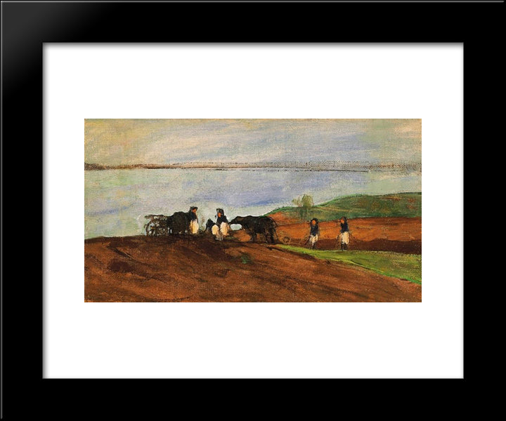 Lakeshore 20x24 Black Modern Wood Framed Art Print Poster by Korosfoi Kriesch, Aladar
