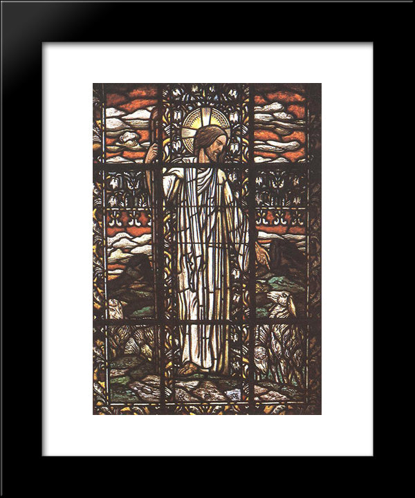 The Good Pastor 20x24 Black Modern Wood Framed Art Print Poster by Korosfoi Kriesch, Aladar