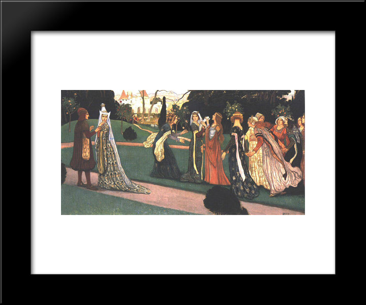 The Story Of Klara Zach I 20x24 Black Modern Wood Framed Art Print Poster by Korosfoi Kriesch, Aladar
