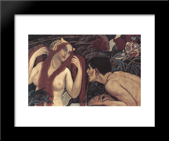 Vanity 20x24 Black Modern Wood Framed Art Print Poster by Korosfoi Kriesch, Aladar