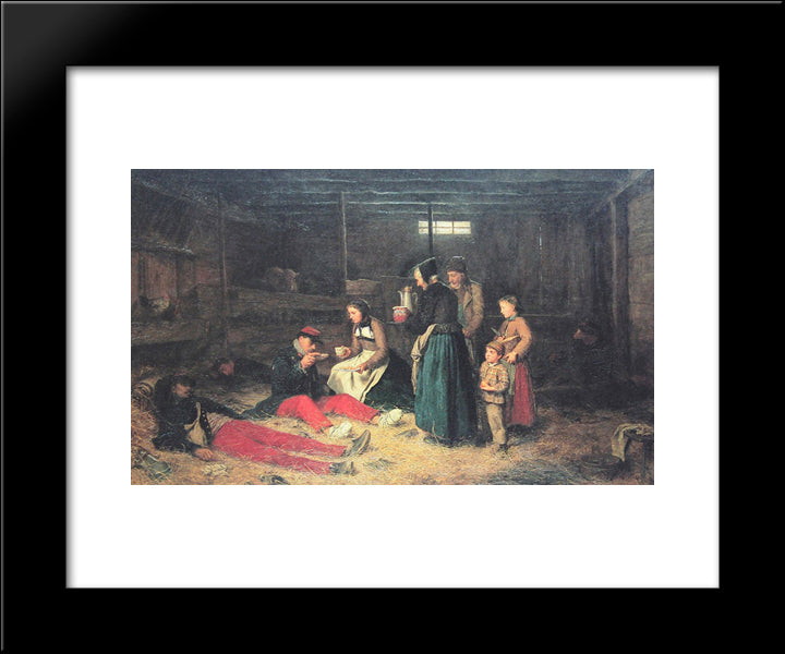 Die Bourbakis 20x24 Black Modern Wood Framed Art Print Poster by Anker, Albert