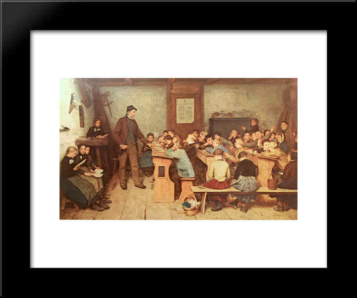 Die Dorfschule Von 1848 20x24 Black Modern Wood Framed Art Print Poster by Anker, Albert