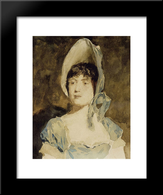 La Parisienne 20x24 Black Modern Wood Framed Art Print Poster by Anker, Albert