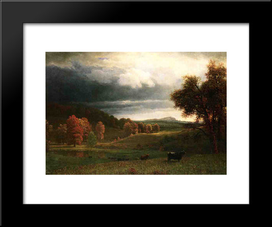 Autumn Landscape 20x24 Black Modern Wood Framed Art Print Poster by Bierstadt, Albert